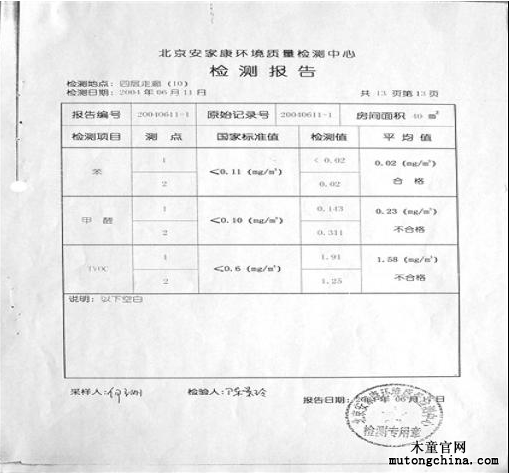 甲醛檢測報(bào)告