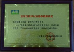 木童表彰室內(nèi)環(huán)境凈化治理卓越服務(wù)先進(jìn)單位